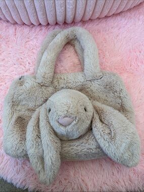 Jellycat Plush Bunny Tote Bag in Beige